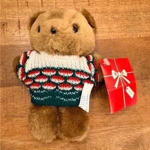 EDEN Bear with card 1986 Vintage Made in Korea